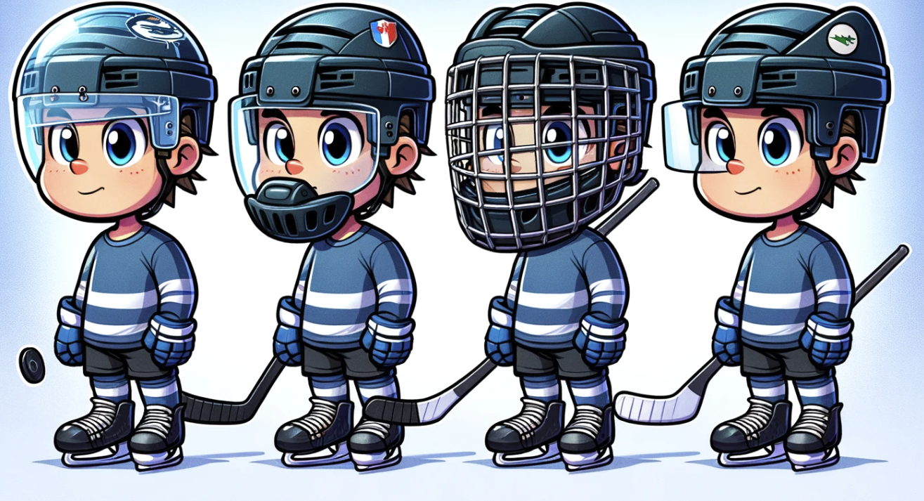 Fishbowl vs. Cage vs. Visor Hockey Helmets